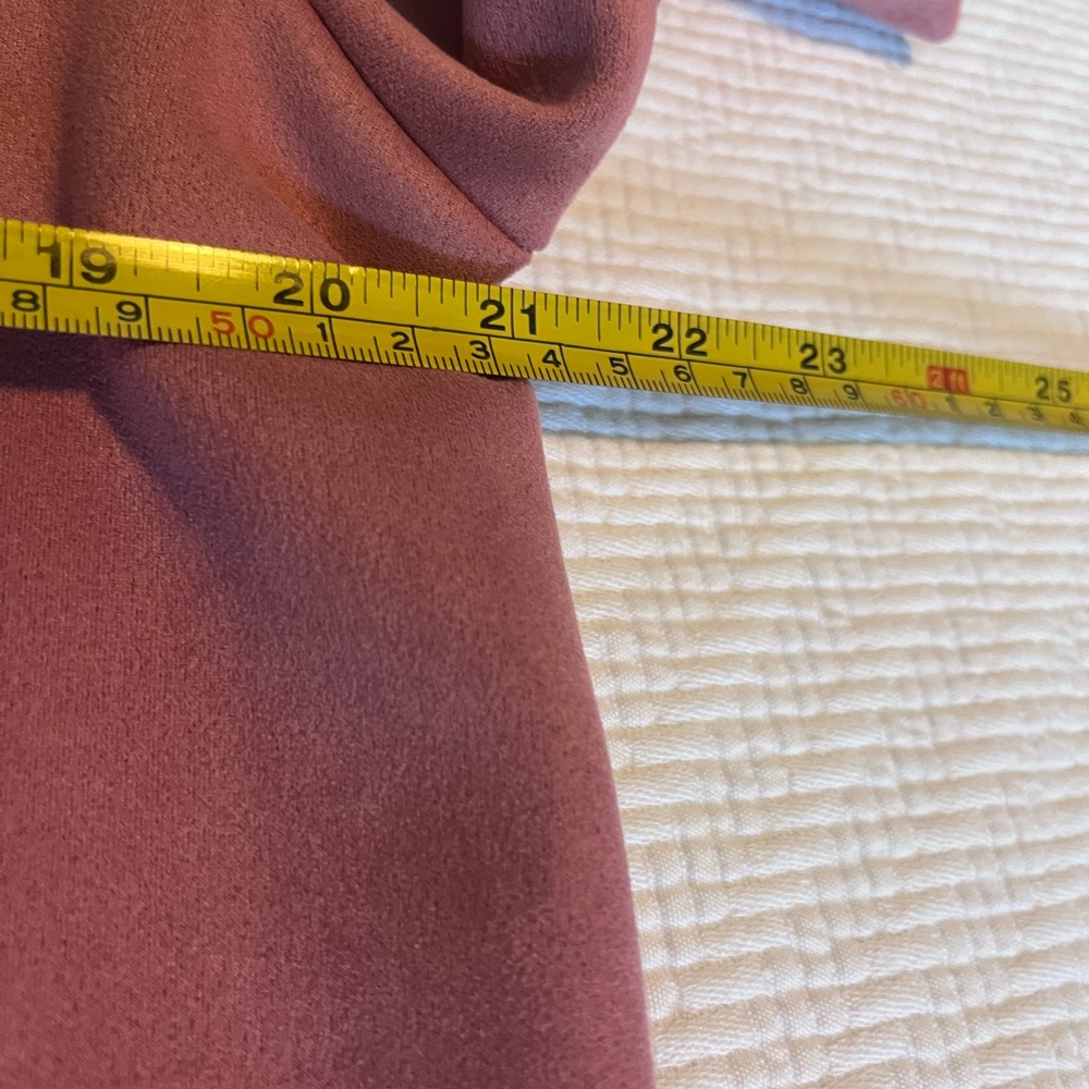 Philosophy Pink Faux Suede Open Front Coat Modern Minimalist Design (M) - Picture 9 of 12